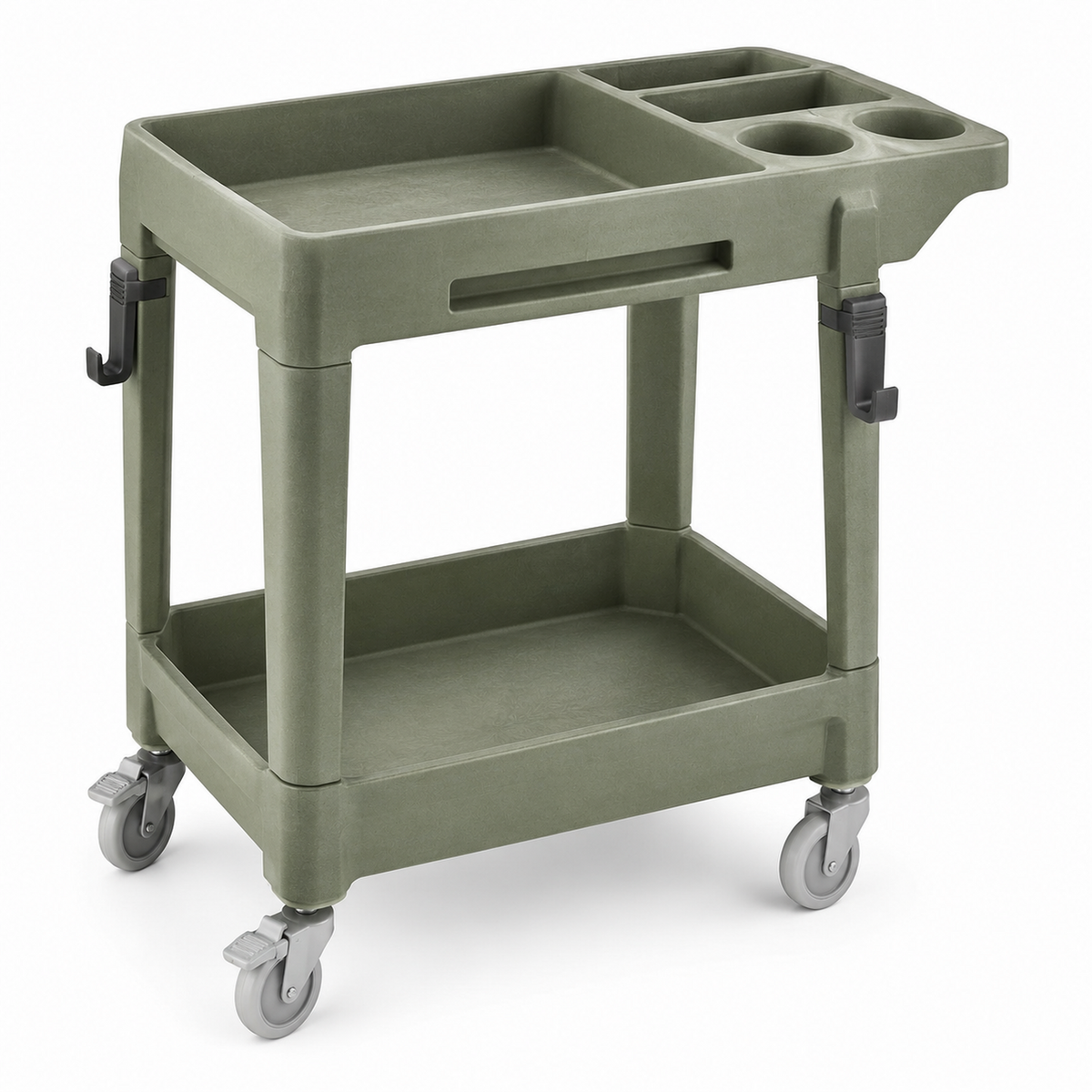 Compact Two-Level Detailing Cart with Tool Organizer