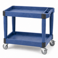 Heavy-Duty Two-Tier Utility Service Cart with Organizer