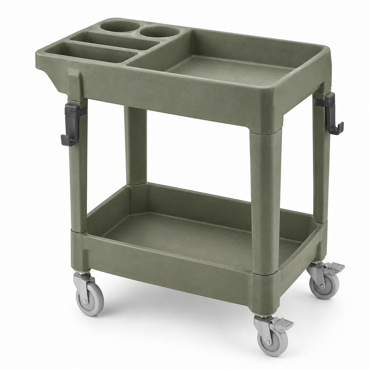 Compact Two-Level Detailing Cart with Tool Organizer