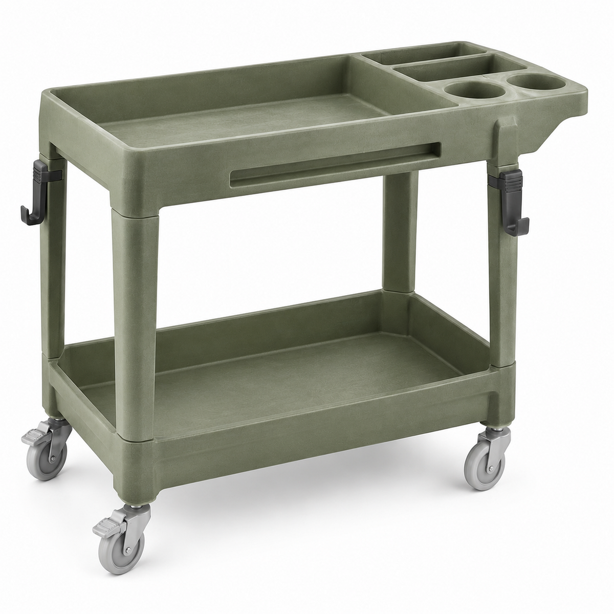 Compact Two-Level Detailing Cart with Tool Organizer
