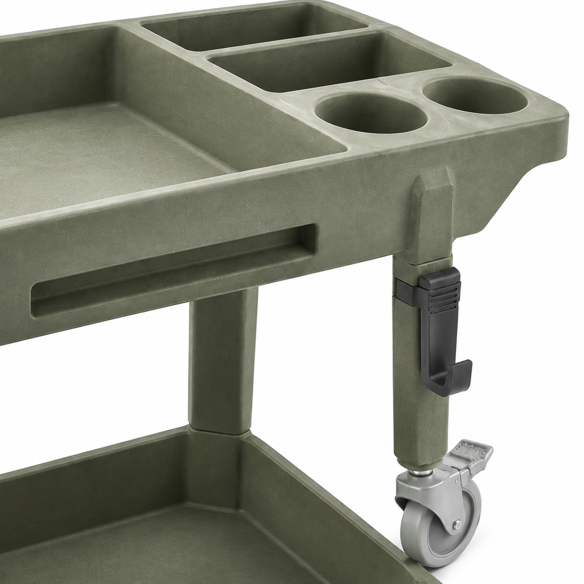 Compact Two-Level Detailing Cart with Tool Organizer